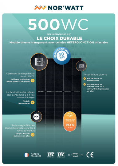 Panneaux photovoltaïques Nor'Watt de marque française